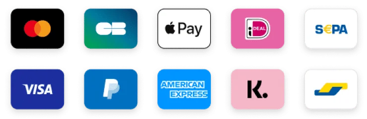 Available payment method logos